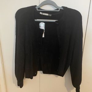 NEW WITH TAGS. Alice & Olivia fuzzy cropped cardigan